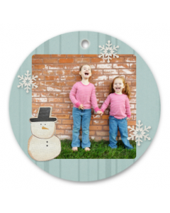 Let It Snow Customized Photo Christmas Ornament